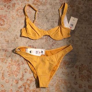 Gold check billabong bikini